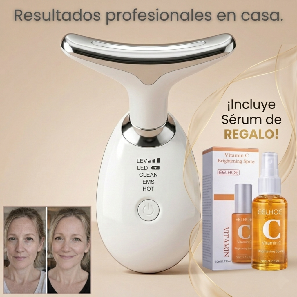 AURASKIN ONE™ Masajeador Facial LED Reafirmante